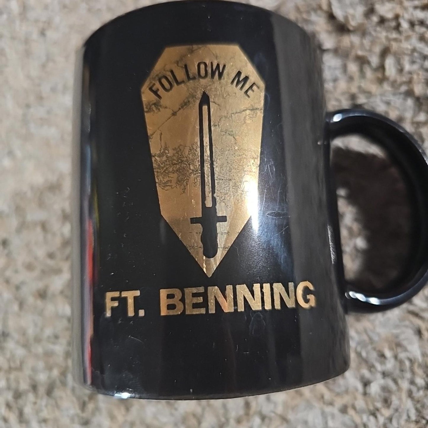 Follow Me Sabre Sword Fort Benning USA Military Coffee Mug
