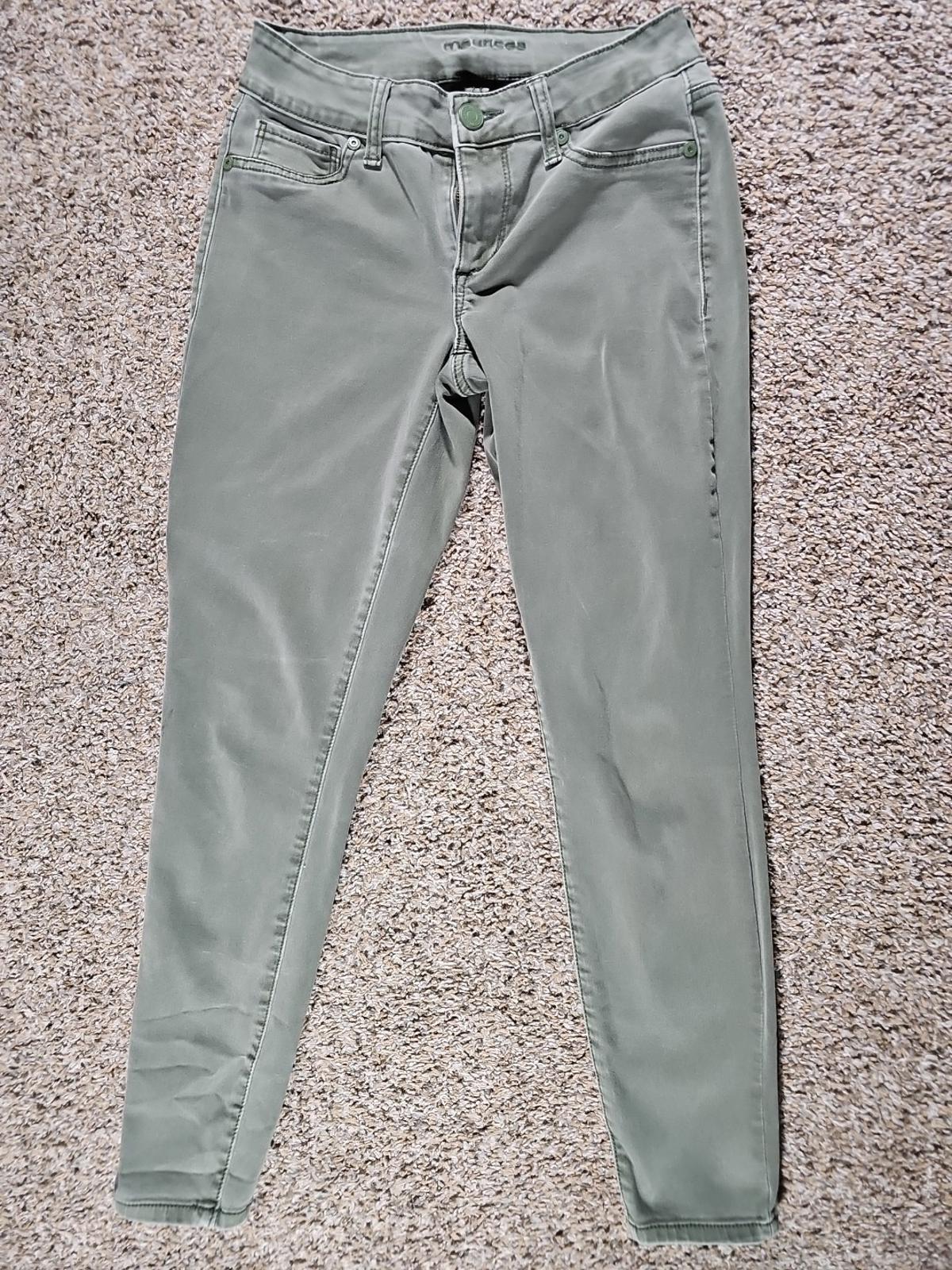 Maurices XS/S Green Stretch Jeans