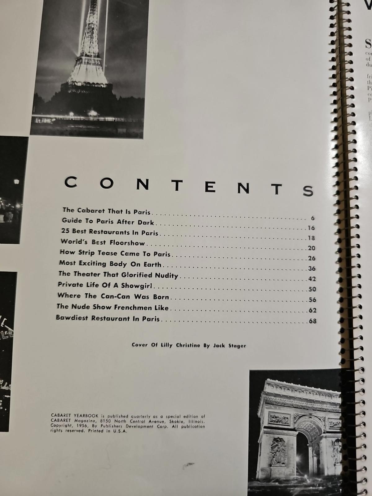 CABARET YEAR BOOK ALL PARIS ISSUE 1956 RARE!!!