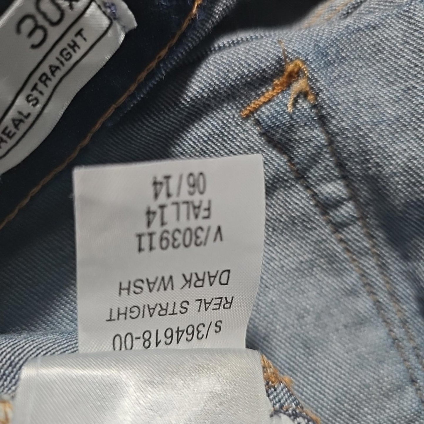 GAP 1969 30XL Real Straight Jeans 32x34