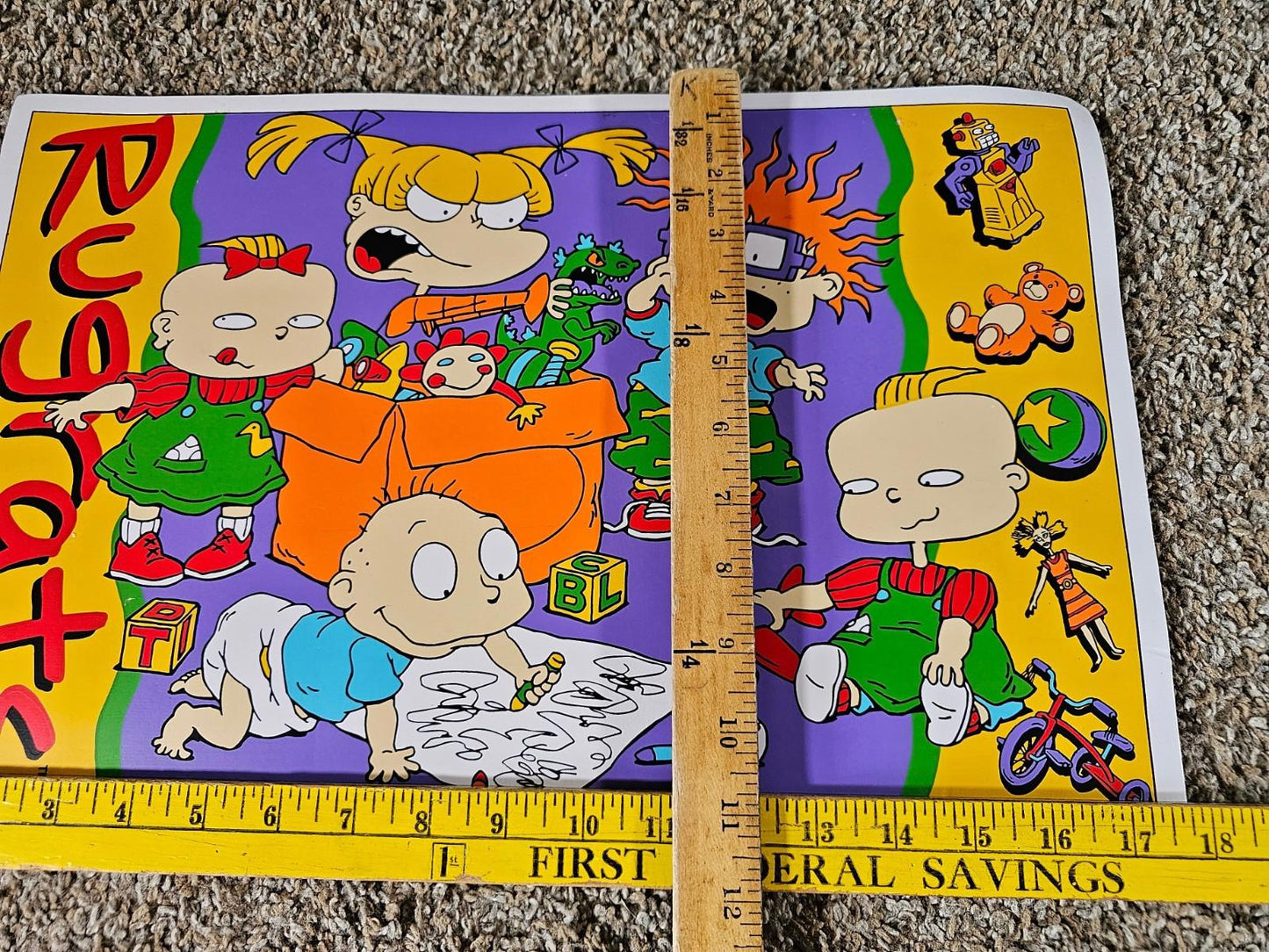 Rugrats Vinyl Placemat 1997 Viacom Nickelodeon Playtime Food Mat