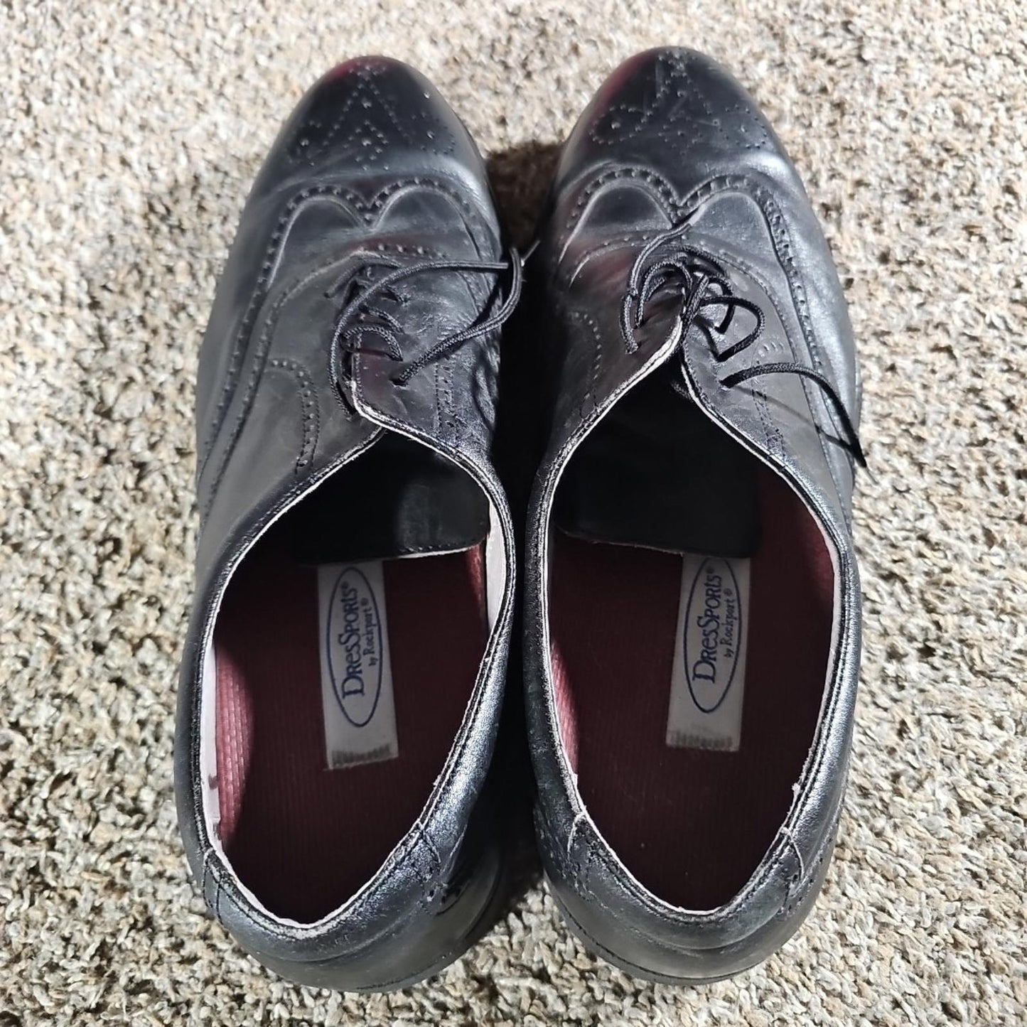 Dresssports By Rockport 14W Wingtip Black Dress Shoes