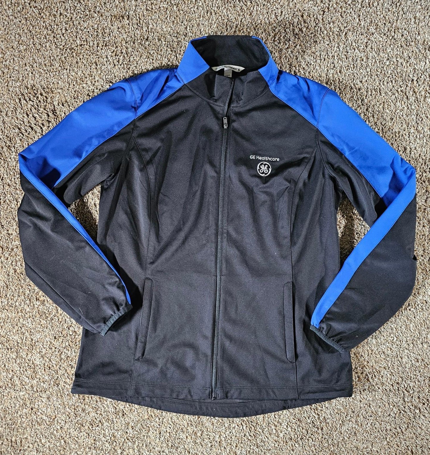 GE Healthcare port authority full zip jacket Large