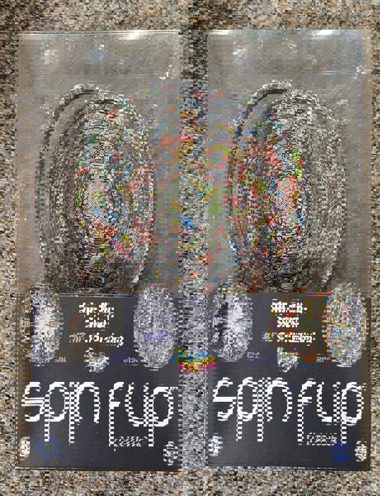 Spin Flip Puzzle: Charles Fazzino 2L- 14 Rings - 2-In-1: Double-Sided Puzzle,8+